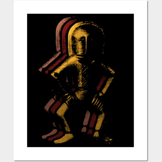 Ancient Spaceman Wall Art by bronzarino